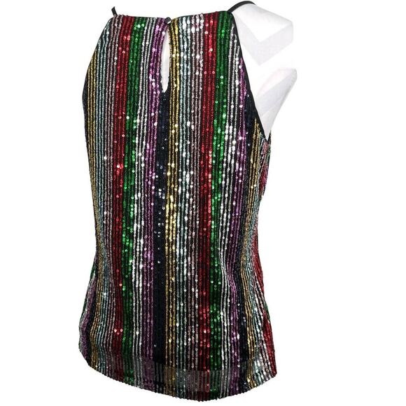 INC Rainbow Sequin Top Medium - Picture 7 of 11